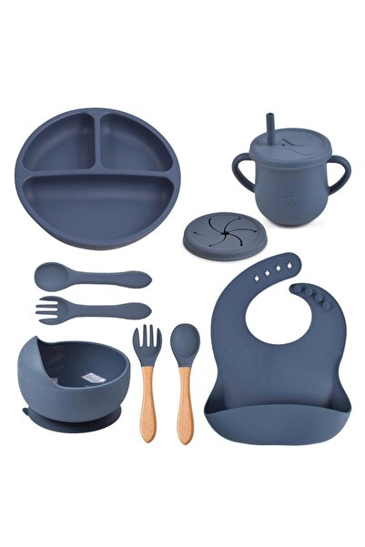 Denn Store Set hranire din silicon 8 piese, din silicon BPA free, 6+ luni, fa...