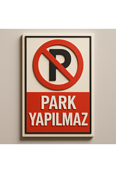 sıradışıhediyem No Parking Warning Sign Metal 20X15 cm