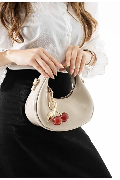 Grsbags حقيبة يد وكتف نسائية من الجلد من نوع باجيت