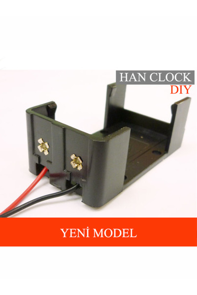 Han Clock YENİ MODEL 9v Pil Yuvası Kablolu Kolay