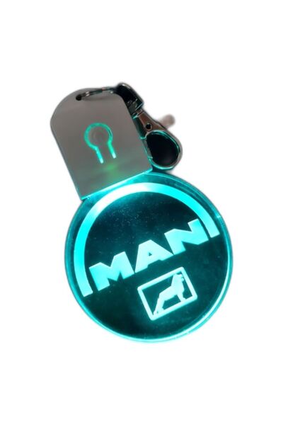 T&M Personalizare Breloc acrilic cu LED - Bărbat TIR (mașină), alimentat cu b...