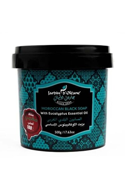 Jardin Oleane Moroccan Black Soap with Eucalyptus Essential Oil - 500g