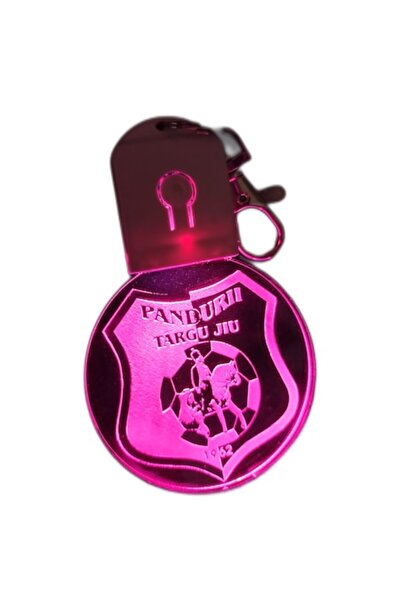 T&M Personalizare Keychain with LED Acrylic Pandurii Targu Jiu FC, Football, with Battery, Round, Multicolor