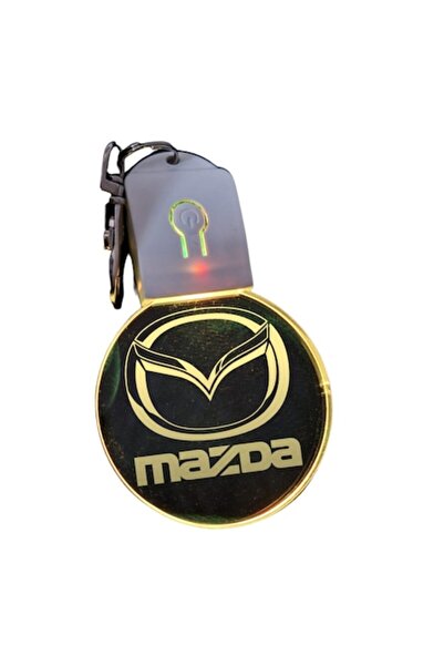 T&M Personalizare Breloc LED acrilic - Mazda auto, rotund, multicolor