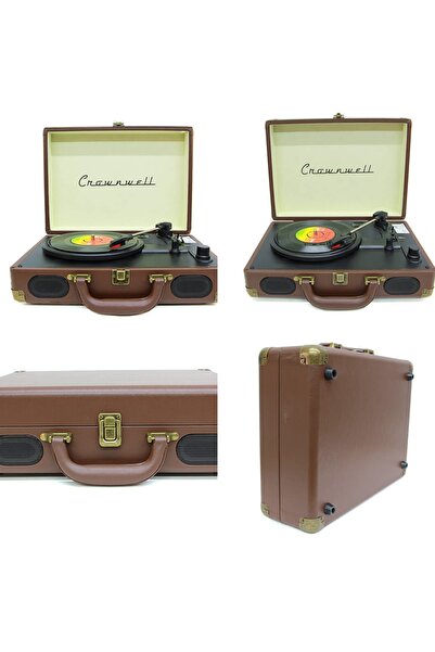 Wolawood Ahşap Nostaljik Pikap Bluetooth & Hoparlörlü Gramofon 33/45/78 Devir Taş ve Plastik Plak Müzik Çalar