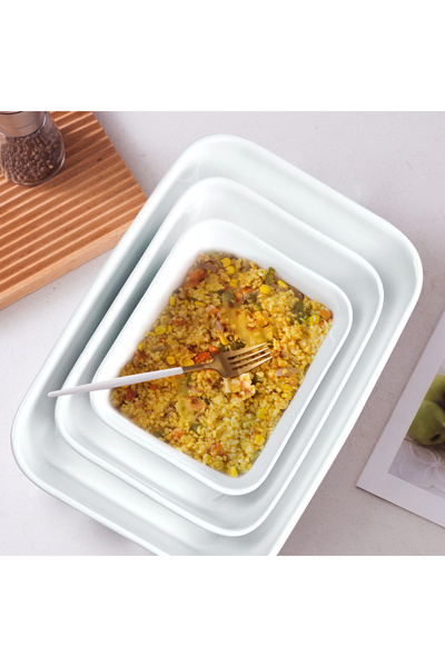 REFAN Rectangular ceramic oven tray, 28.7 x 21.4 x 6.3 cm