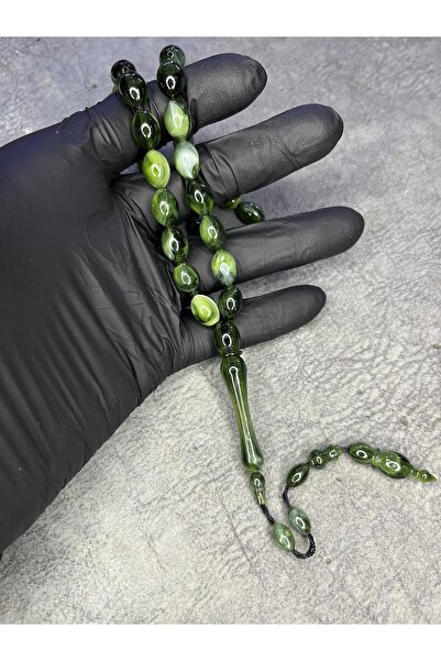 Mos Tespih High End Powder Amber Prayer Beads with System