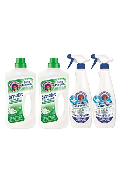 Chanteclair Pachet de curățare Chante Clair - 2x 750ml Soluție pentru podele Muschio Bianco și 2x 600ml Degresant universal