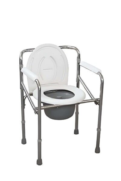 DORRA كرسي حمام ثابت قابل للطي بدون عجلات مع مساند للذراعين ومسند للظهر