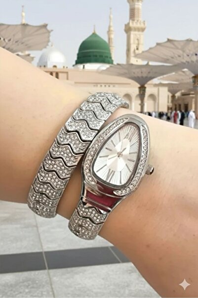 İ&A HOME Snake Model Zircon Stone Women's Wristwatch