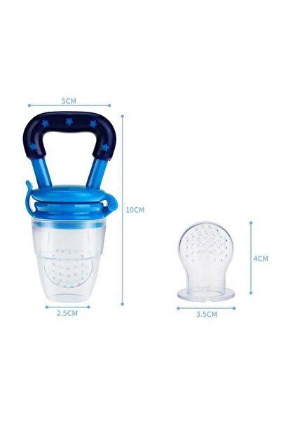 NEO Πιπίλα με θήκη για φρούτα και λαχανικά, Neo™ BbyBoom®, σιλικόνη, χωρίς BPA, μπλε