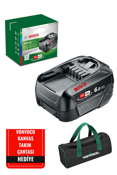 Bosch Çit Budama Çim Biçme Yaprak Üfleme Şarjlı Testere Akülü Kenar Kesme PBA Yedek Batarya Akü 6.0A