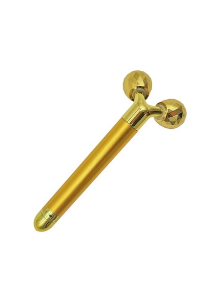 Bella Aparat profesional de masaj facial Bell™ Beauty Energy formă 3D, aur de 24K, lifting facial și îngrijire a pielii