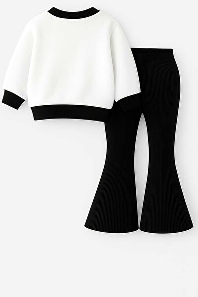 Entel Fiyon Detaylı Taytlı Kız Çocuk Takım