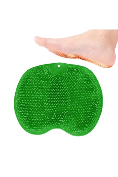 OEM Shower foot mat, silicone, non-slip, for massage, green, 25x30cm