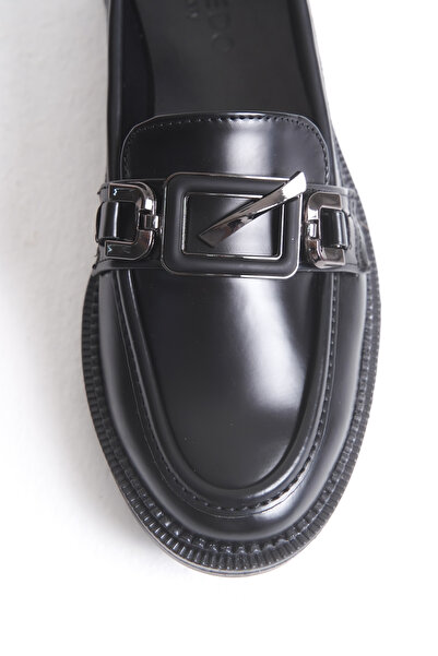 MARSEDO Дамски мокасини с катарама Classic Shoes Olia Черна кожа