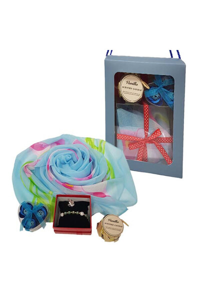 velve Ειδικό σετ, Ημέρα της Γυναίκας με κασκόλ, μαρτιζόρ, αρωματικό κερί και ...