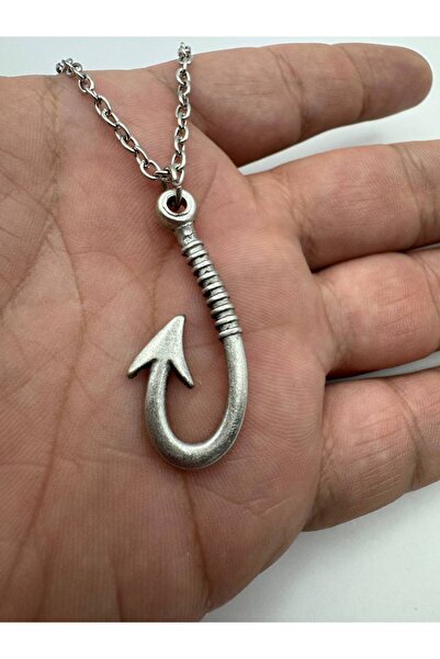 Herşey Nota Fish Hook Needle Figured Unisex Necklace – Sailor, Strong and Original Design