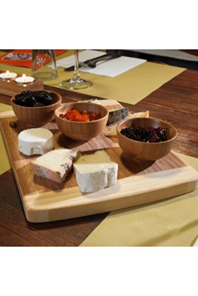 LEONE Bamboo cutting or serving board, Bicolor, 30x22x2 cm