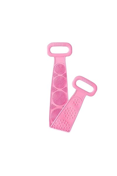 NEO Perie de baie din silicon pentru spălarea spatelui, frecare și masaj, roz...