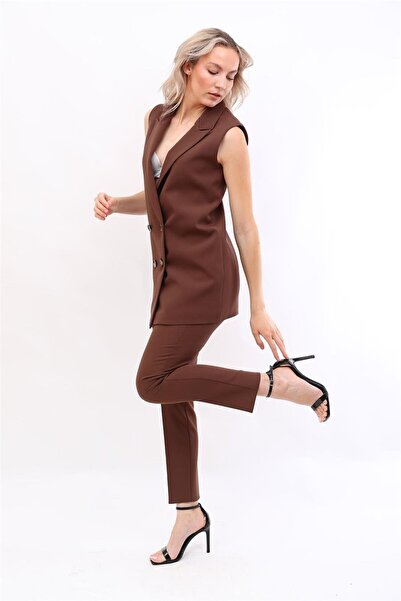 ÖNDER ÖZSOY Midi Boy Classic Vest & Trousers - Chestnut - 1522510
