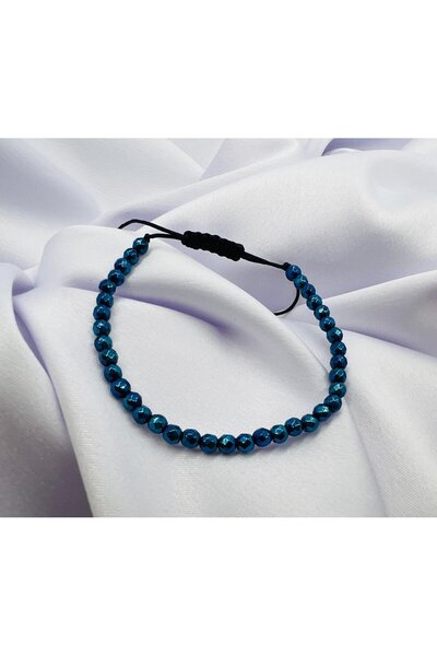 OEM Bracelet with adjustable cord and electroplated hematite