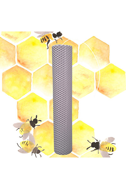 SERVUS COLLECTION Natural honeycomb candle made of colored beeswax Gray 6.5 cm 25 cm