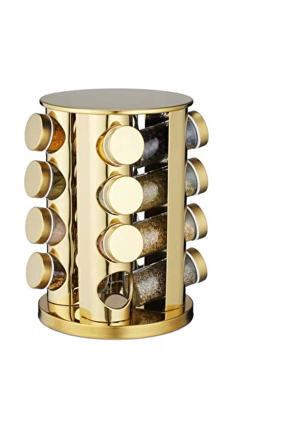 Deliny Set 16 spice containers with rotating stand, stainless steel, AT PERFORMANCE®