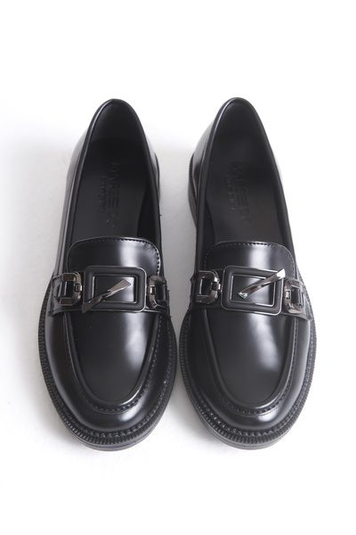 MARSEDO Дамски мокасини с катарама Classic Shoes Olia Черна кожа