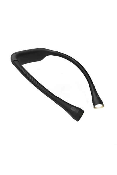 LaiXiaoBei Lampă de citit cu gât, încărcare USB, 4W, 2000mAh, 30x16.5x2.9 cm, Negru