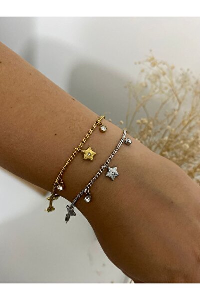 stainless steell Star Steel Bracelet with Zircon