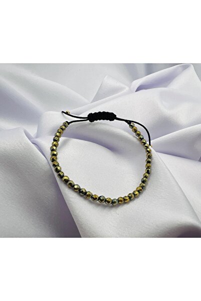 OEM Adjustable Cord Bracelet with Iris Electroplated Hematite