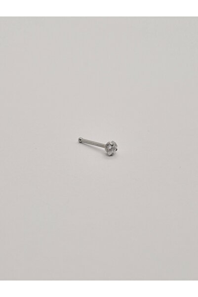 Set Paslanmaz Çelik ( 3 mm ) 'YILDIZ' Zirkon Taşlı Burun Piercing Hızma ( Bar uzunluğu 7mm)