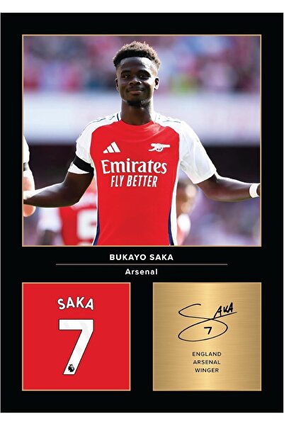 Emoda home Trove Wall Art – Bukayo Saka Signed A4 Photo Print, 20x30 cm Unfra...