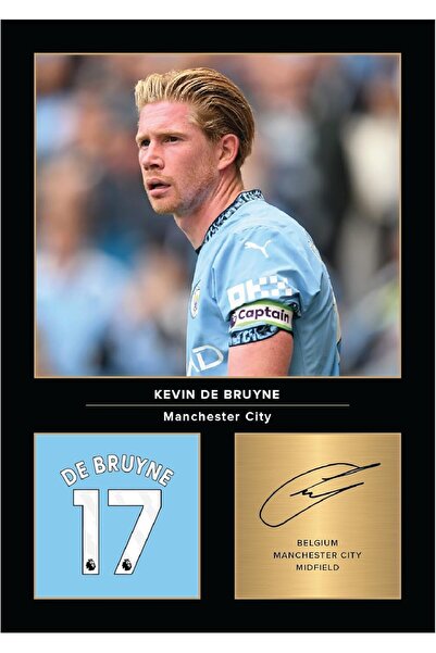 Emoda home Trove لوحة فنية جدارية - صورة مطبوعة A4 للاعب كيفن دي بروين، مقاس 20×30 سم، بدون إطار، تذكارات مانشستر سيتي