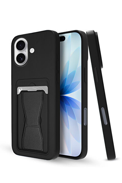 Wtech جراب حامل بطاقات من السيليكون TPU مع قبضة يد لهاتف Apple iPhone 17 5G 2025