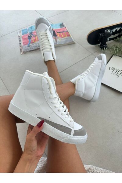 asyada fashion Unisex White High Top Sports Shoes