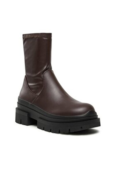 ONLY Shoes Γυναικεία μποτάκια καφέ ONLY-15304757 ONLBEATRIX-3 ΚΑΦΕ ΠΕΤΡΙΝΗ