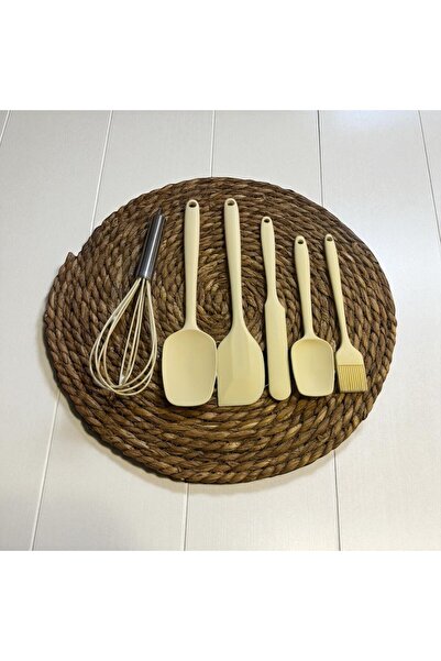 kitchenboost Elegant 6-Piece Silicone Serving Set Cream