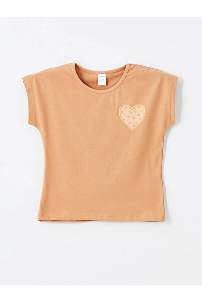 LC Waikiki Lcw Kids Ecru Crew Neck Short Sleeve Printed Baby Girl T-Shirt Pack of 2