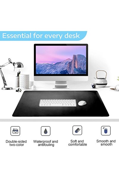 Xess لوحة ماوس SKY-TOUCH كبيرة 80×40 سم، لوحة كمبيوتر جلدية، حصيرة مكتب، لوحة ماوس ألعاب ممتدة، N