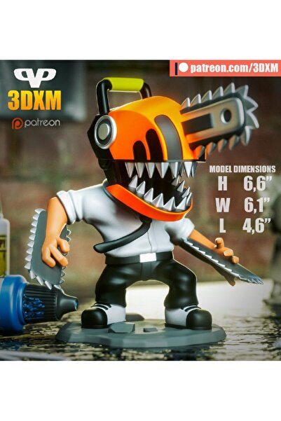 Goplast Premium Chainsaw Man Chibi testere adam oyuncak figür