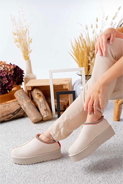 BY İMİS SHOES Kalın Tabanlı İçi Kürklü Kadın Kapalı kışlık ayakkabı