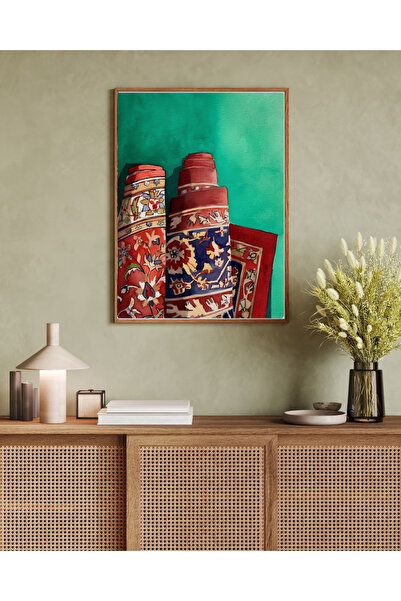 Tuba Decor Tablo dintr-o singură bucată cu rame din lemn pentru sufragerie, s...