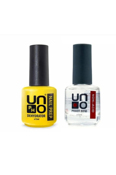 Anıl Gel Polish Uno Nail Prep Dehydrator 15’ml ; Uno Primer Non Acid 15’ml