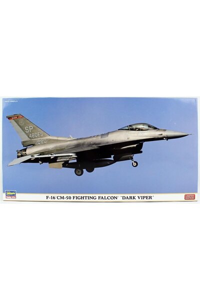 Hasegawa 7522 1/48 Ölçek, F-16CM-50 Fighting Falcon (Dark Viper), (Limited Edition), Savaş Uçağı Pl