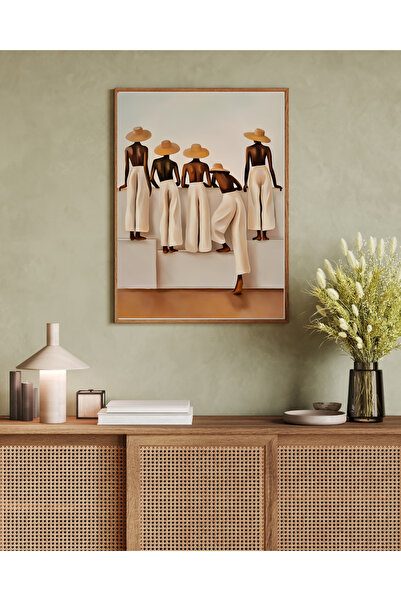 Tuba Decor Tablo dintr-o singură bucată cu rame din lemn pentru sufragerie, s...