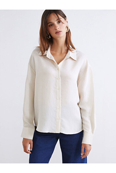 LC Waikiki Beige Satin Women's Shirt