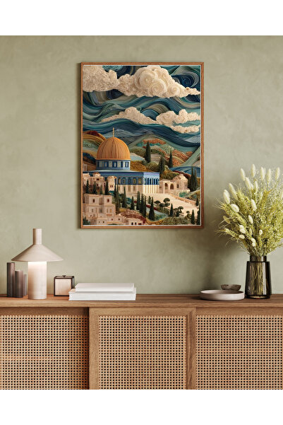 Tuba Decor Tablo dintr-o singură bucată cu rame din lemn pentru sufragerie, s...