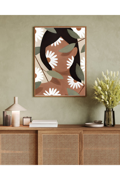 Tuba Decor Tablo dintr-o singură bucată cu rame din lemn pentru sufragerie, s...